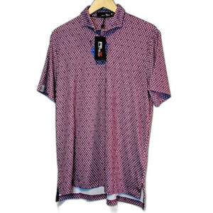 RLX Ralph Lauren Performance Polo Shirt Men's S Purple Golf Print NWT
